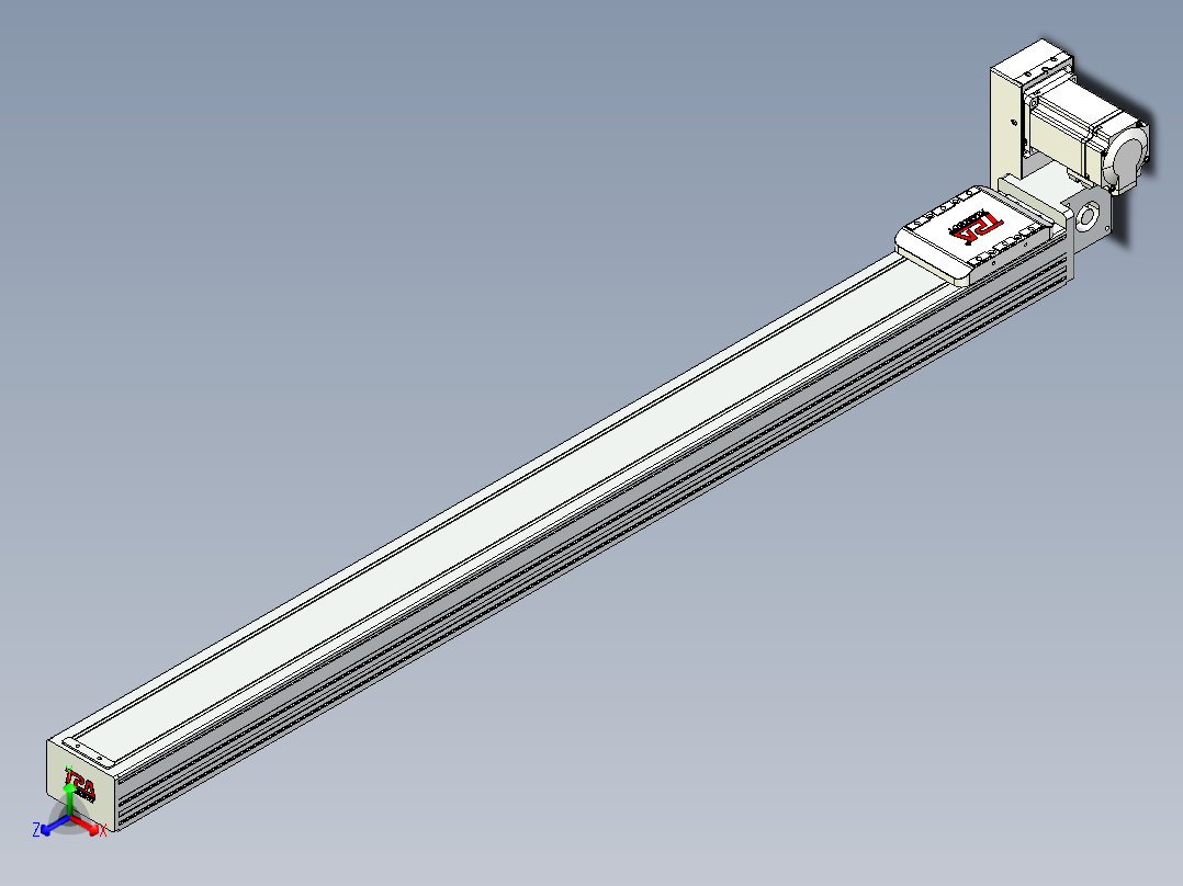 同步带全封闭直线模组TPA-HCB-85D-90-L1000-RU-C-P20-N3正等轴测图
