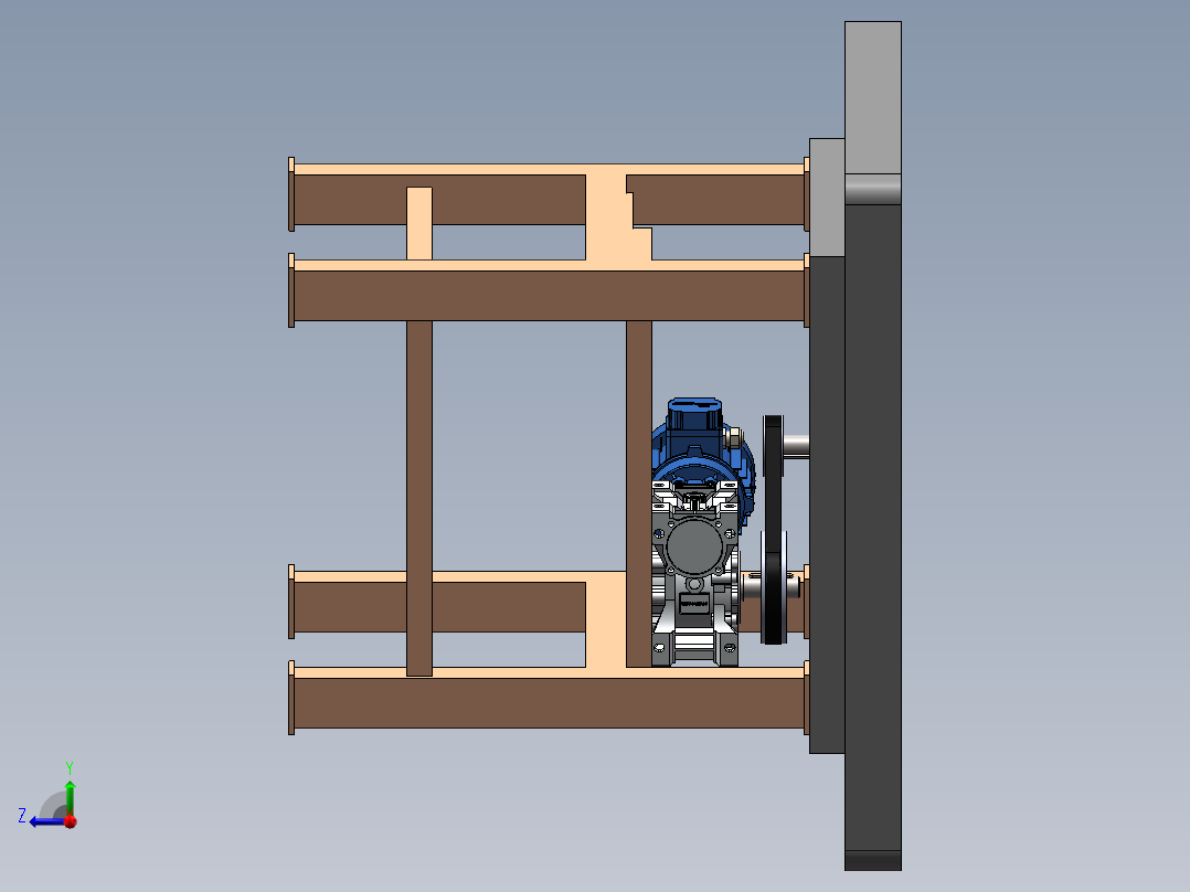 工作台 (2)右视图