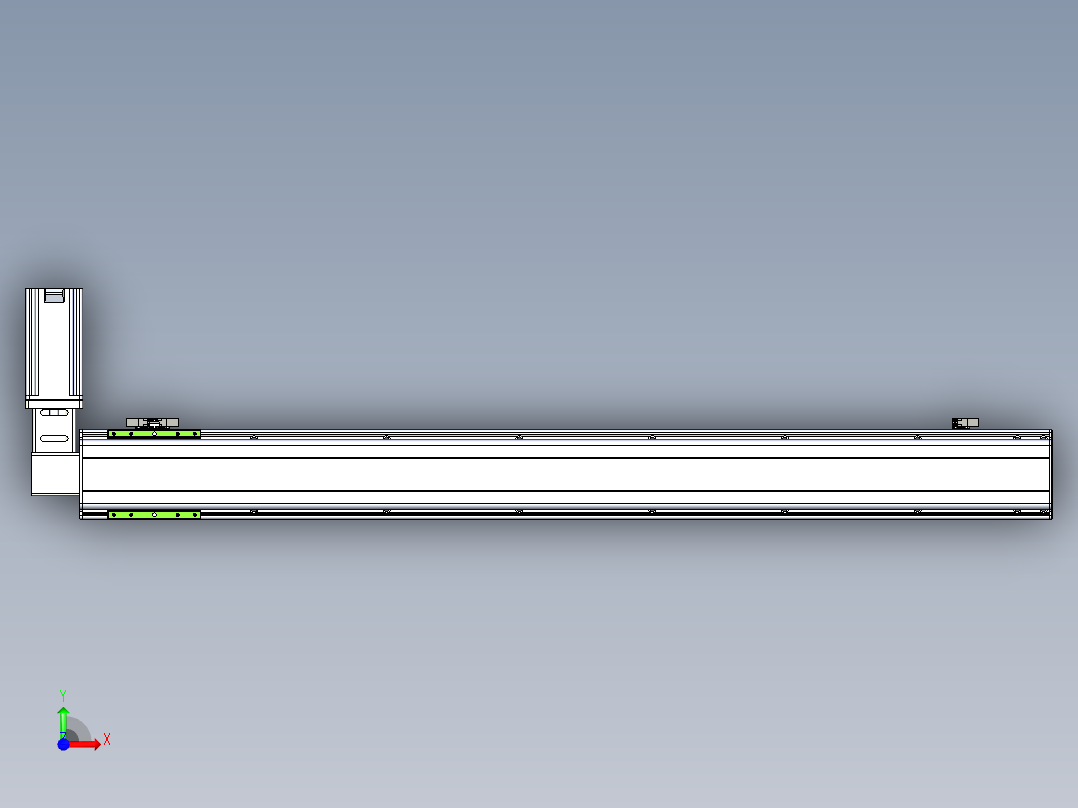 同步带滑台-半封闭B13-L90-S1200-R-Z86-D3前视图