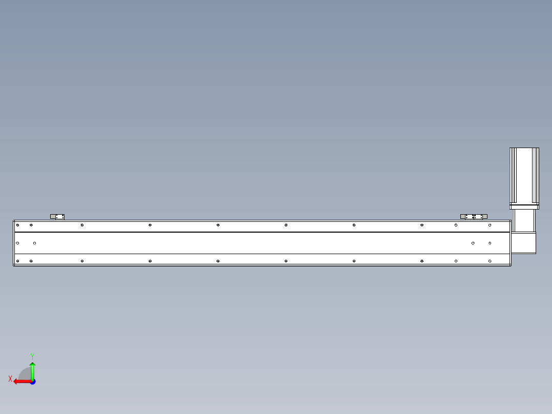 同步带滑台-半封闭B13-L90-S1200-R-Z86-D3后视图
