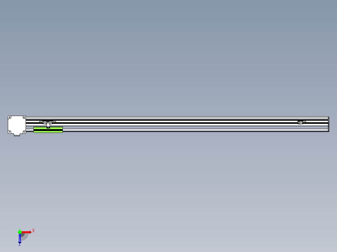 同步带滑台-半封闭B13-L90-S1200-R-Z86-D3俯视图