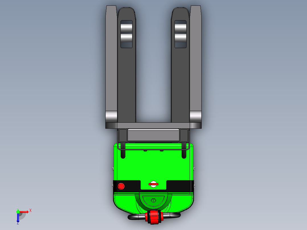叉车 堆高车 SW STP STL俯视图