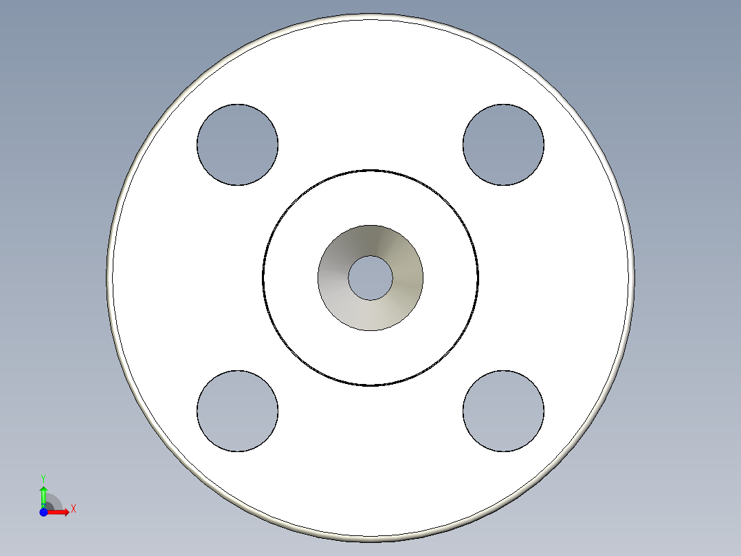不锈钢ANSI法兰适配器，1-2英寸(1)前视图