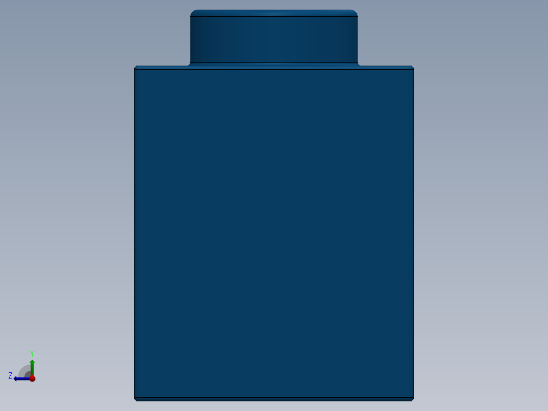 乐高机械组积木（横梁）-32018 Bright Blue Technic Brick 1 x 14 with Holes右视图