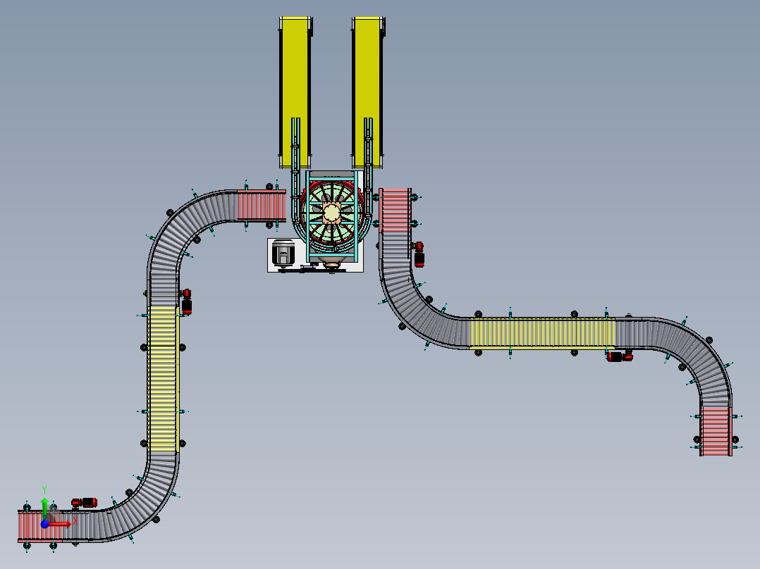 AT变速箱齿轮加工生产线sw17前视图