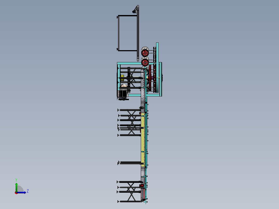AT变速箱齿轮加工生产线sw17左视图