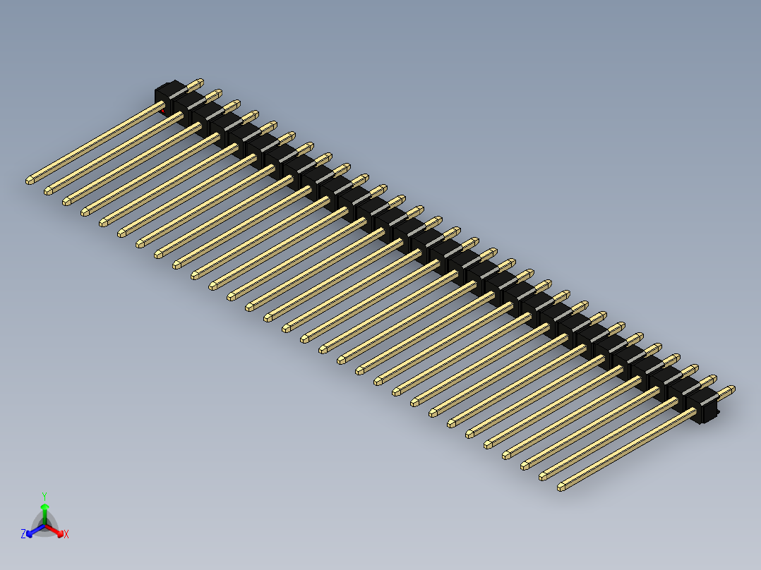 彩色公头100mil（2.54mm）系列-DS1021_black_1x30p_100mil_Type19_rev1.0