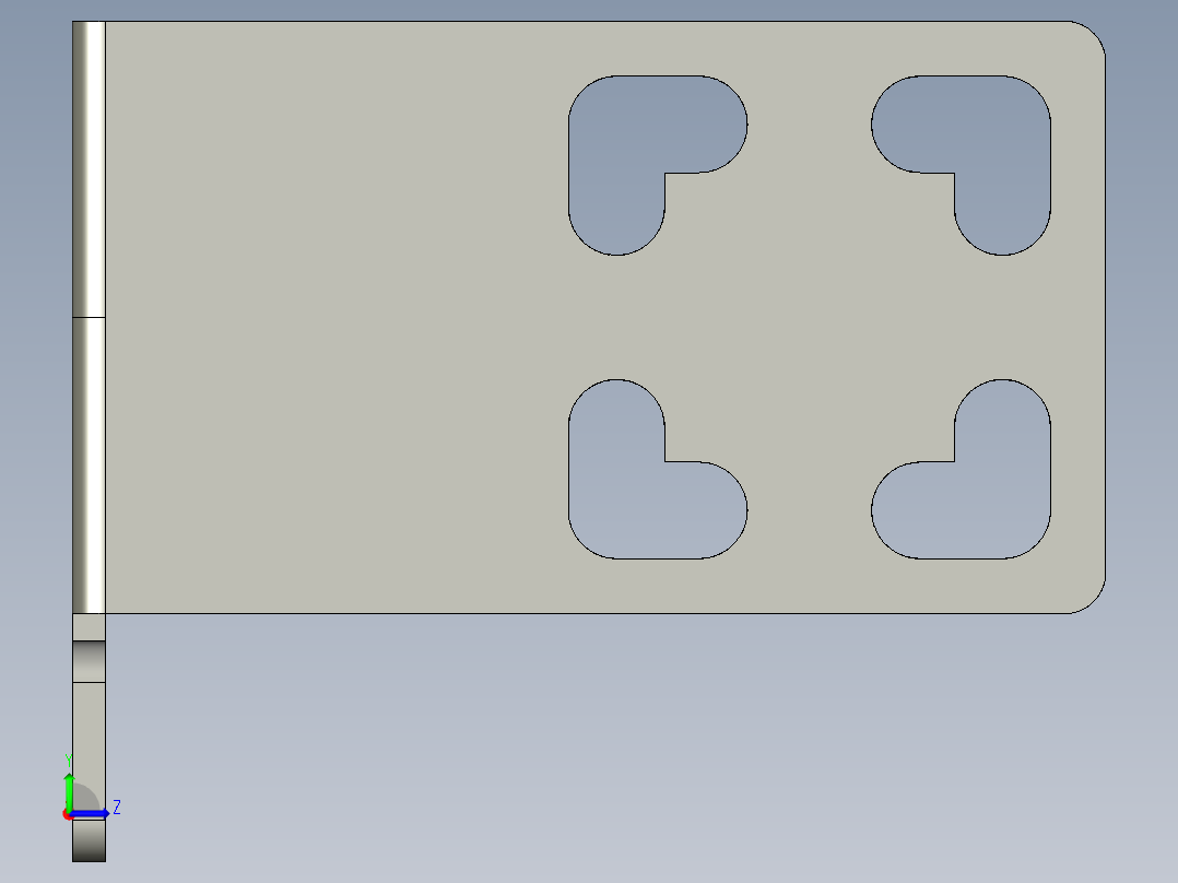 基恩士FU-15bracket_kc图纸模型左视图