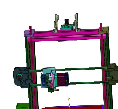 滚珠导轨单喷头三维打印机