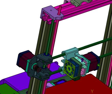 滚珠导轨单喷头三维打印机