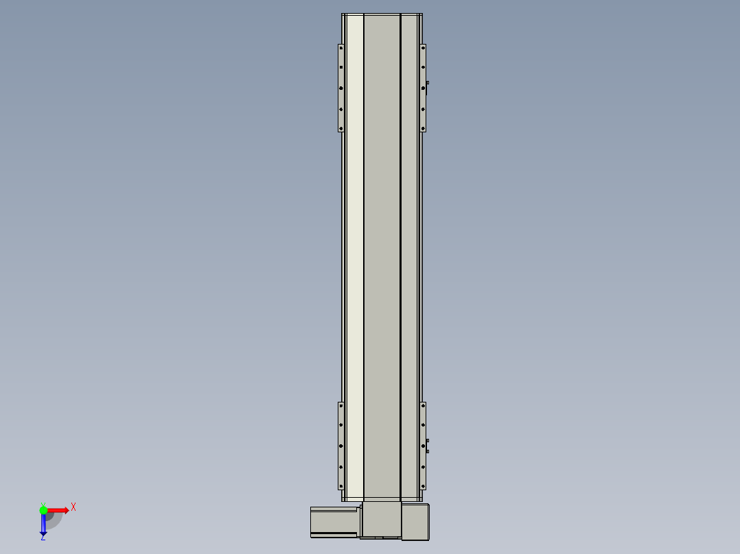 直线模组LHB21-L40-S900-RD设计图纸俯视图