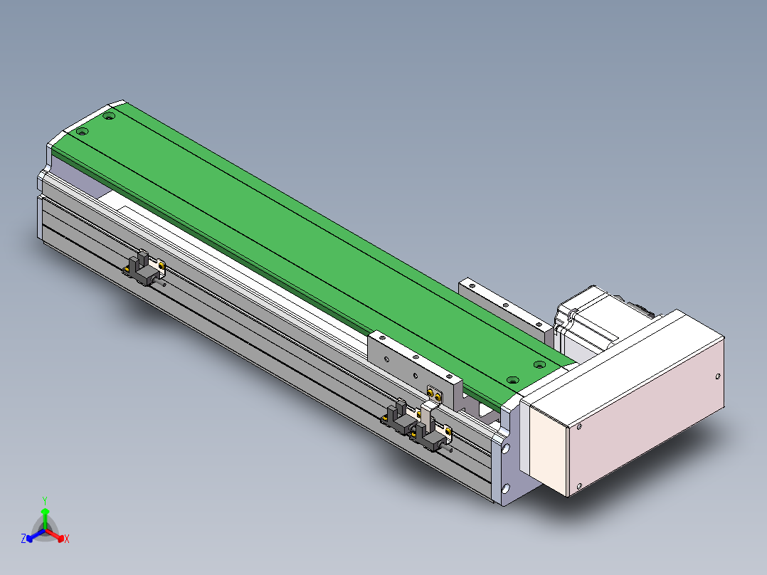 MTH丝杆半封闭模组MT100BS-BL-200W正等轴测图