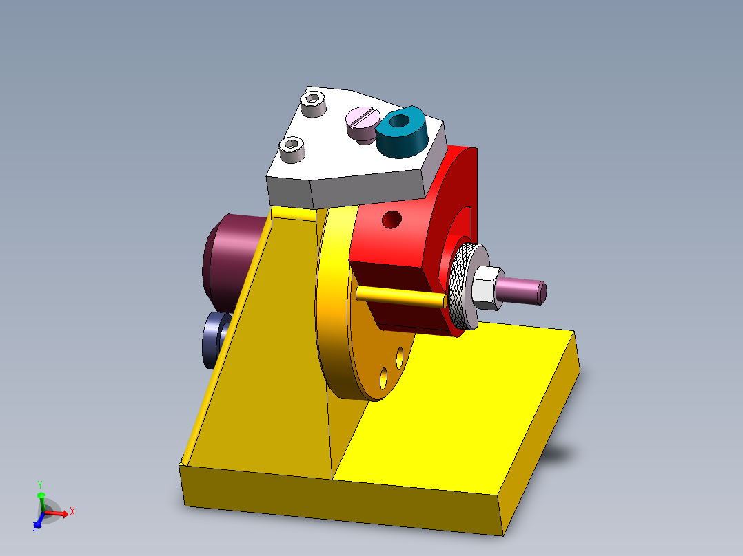 KCSJ-07扇形板回转分度钻床夹具三维SW模型