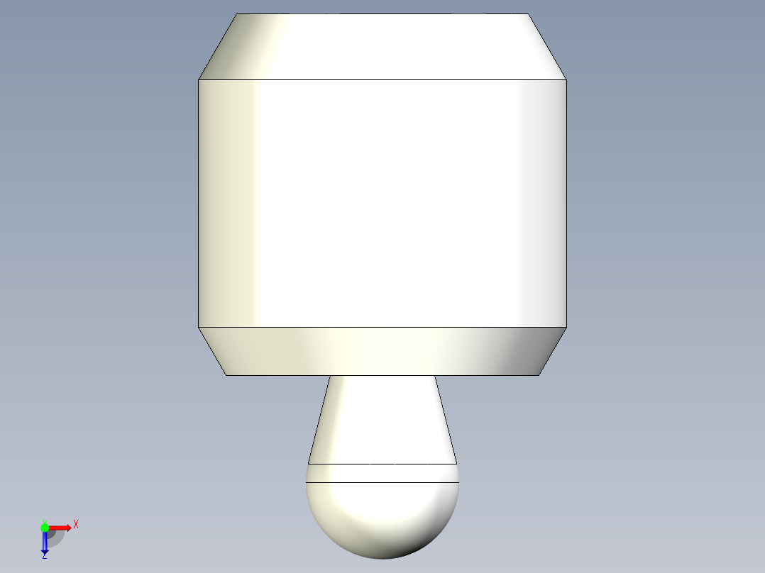 側向式定位柱(鋼材梢、有膠封)2215-3D多系列多零件图纸模型俯视图