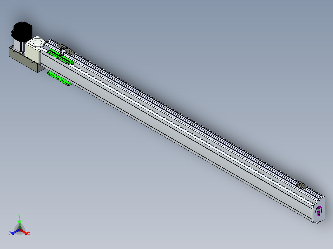 同步带滑台-半封闭B10H-L45-S1200-L-P40-D3