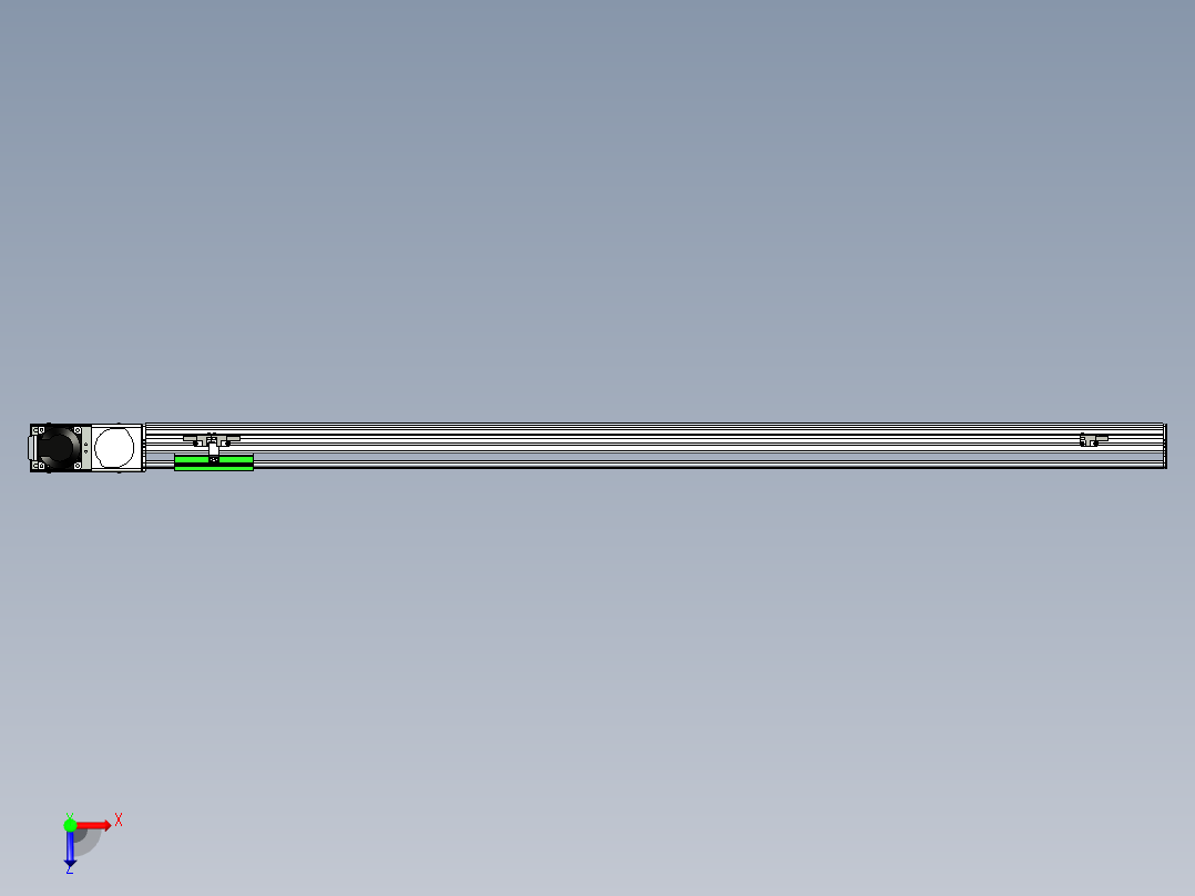 同步带滑台-半封闭B10H-L45-S1200-L-P40-D3俯视图
