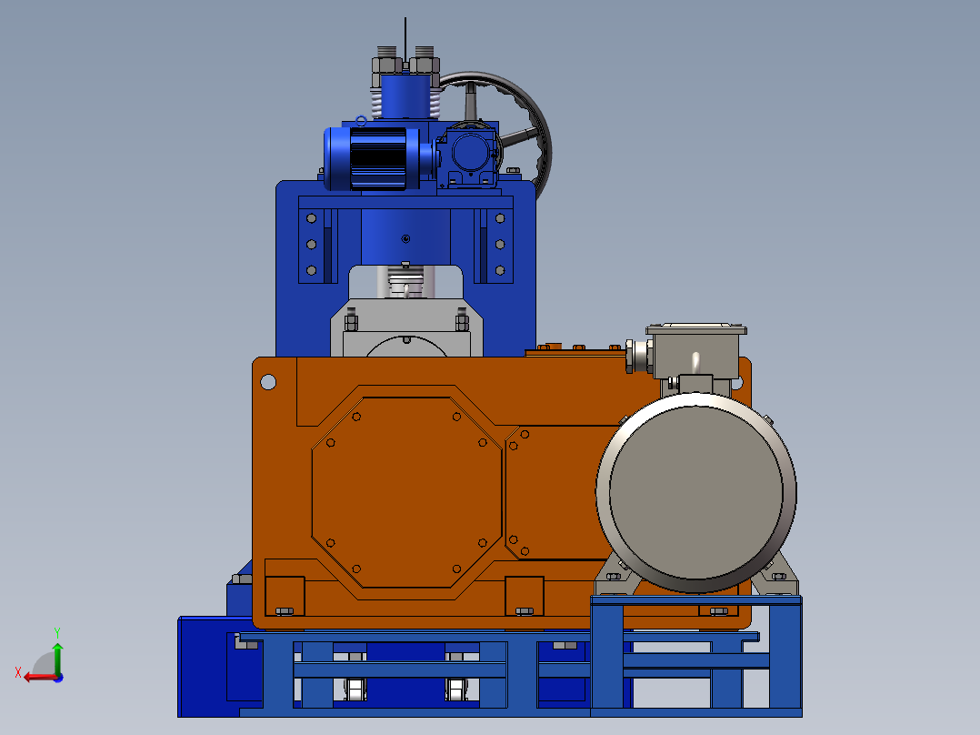 轧机装配体后视图