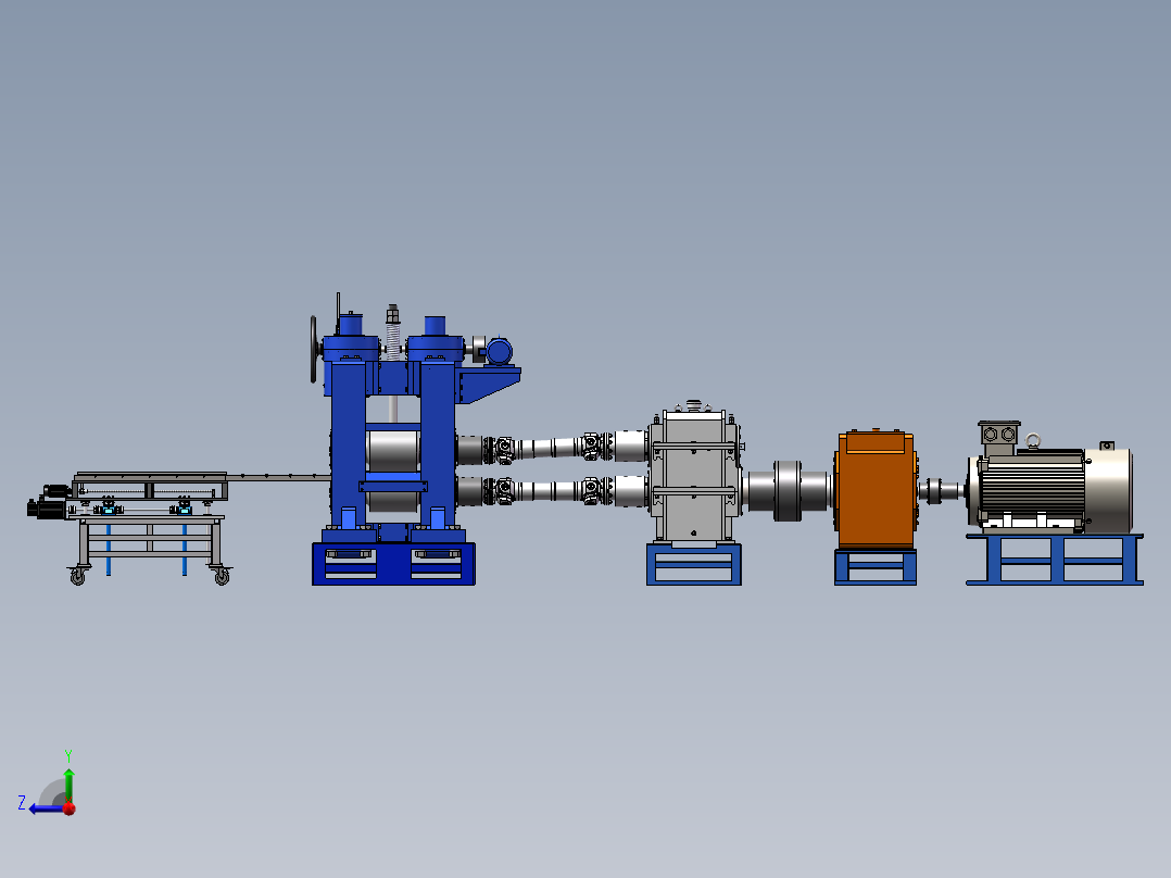 轧机装配体右视图