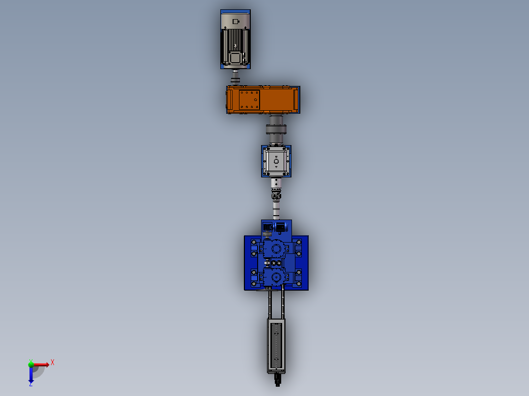 轧机装配体俯视图
