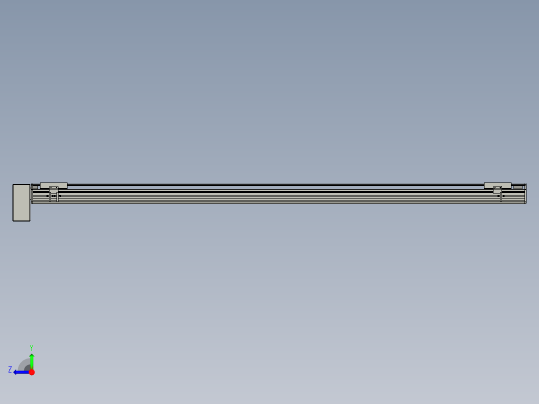 直线模组WG-LHB12-S1750-RD设计图纸右视图