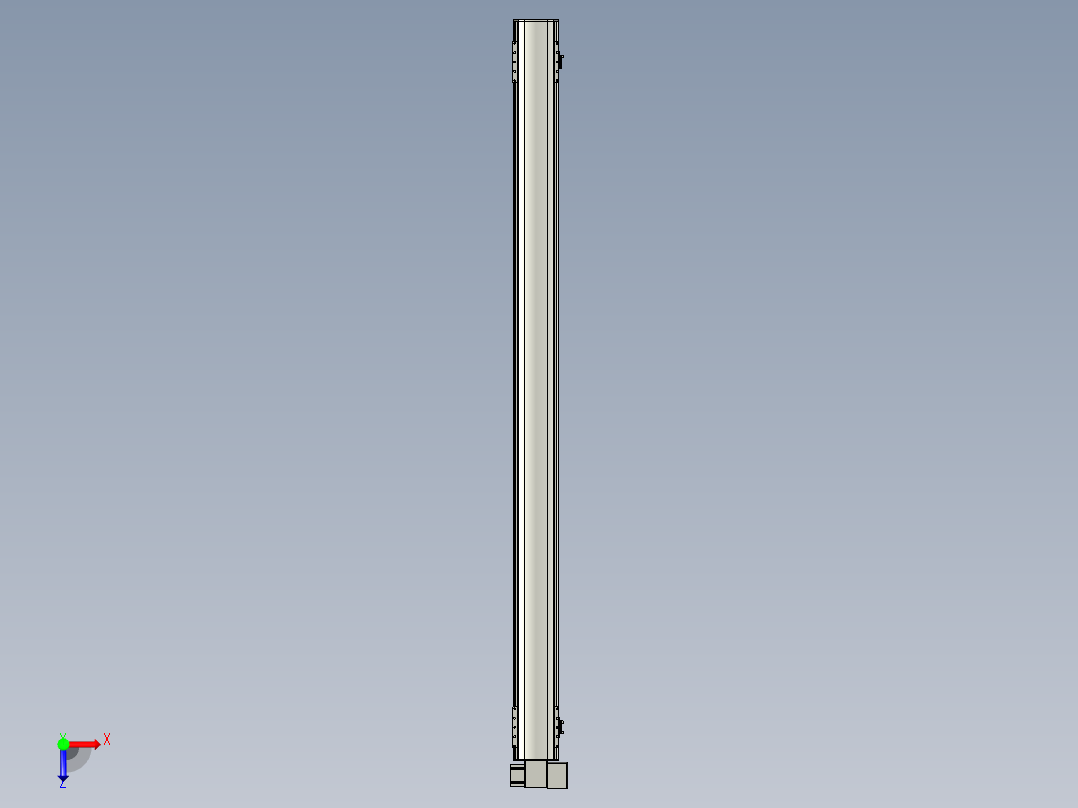 直线模组WG-LHB12-S1750-RD设计图纸俯视图
