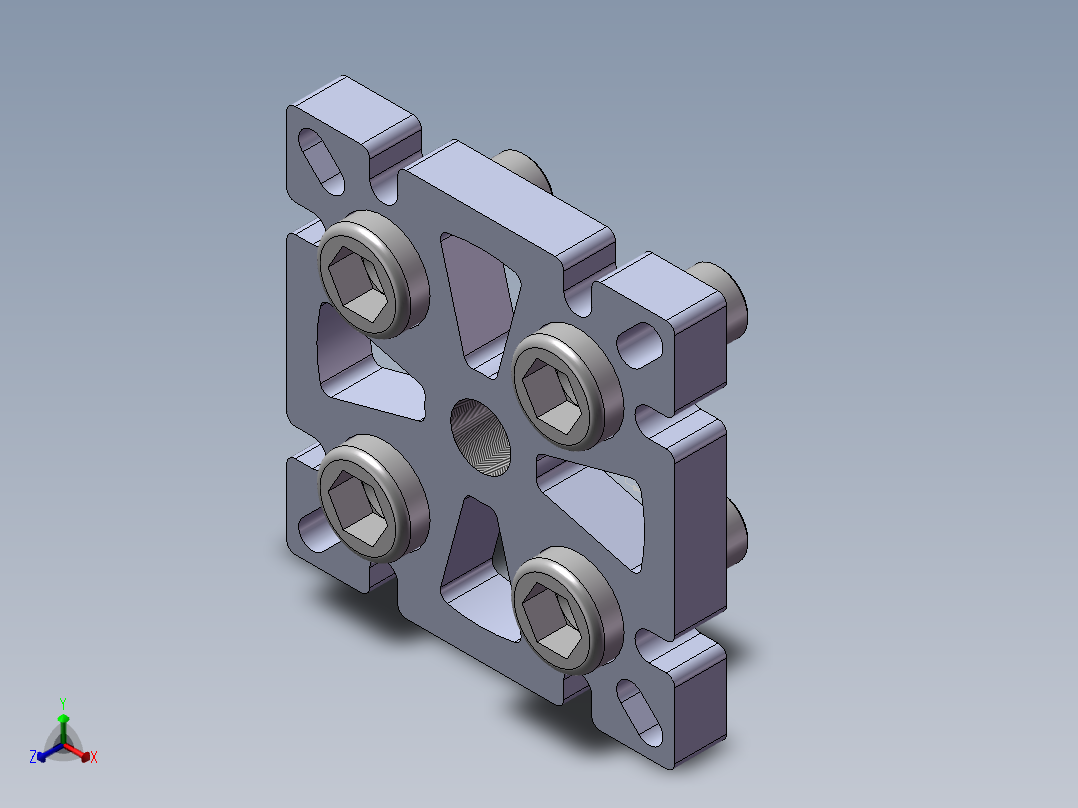 铝型材及其附件5.32.45.9090.M16正等轴测图