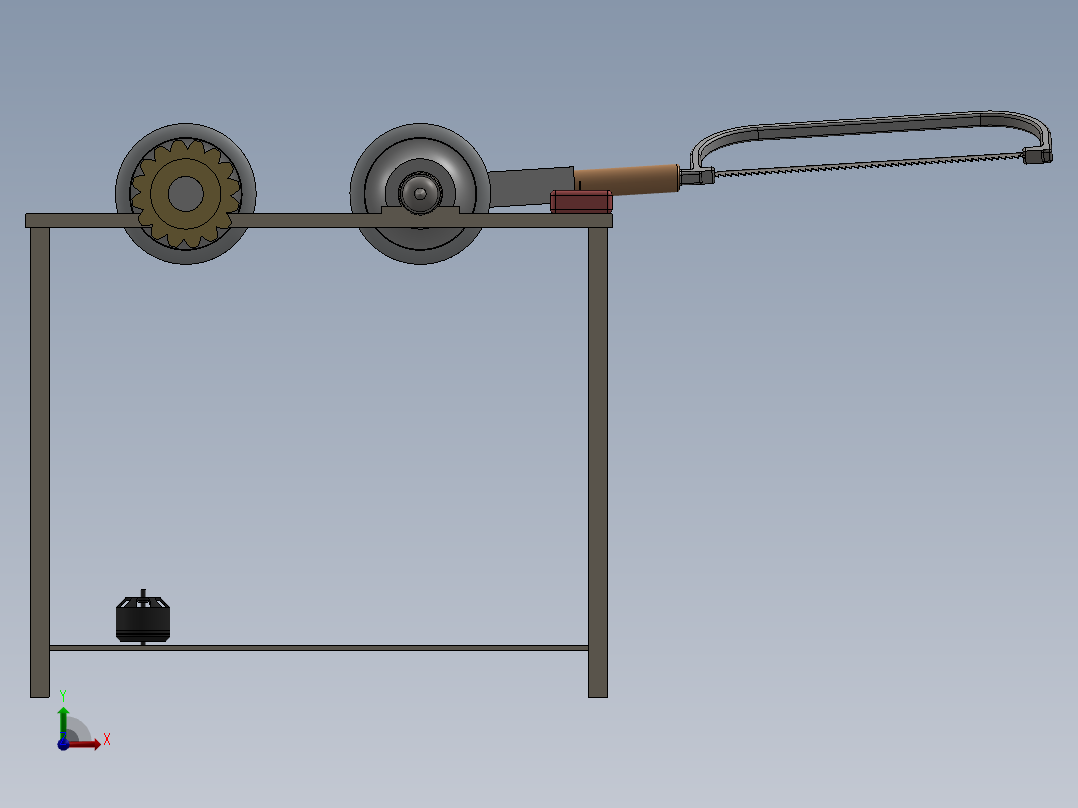 多功能切割机简易机构前视图
