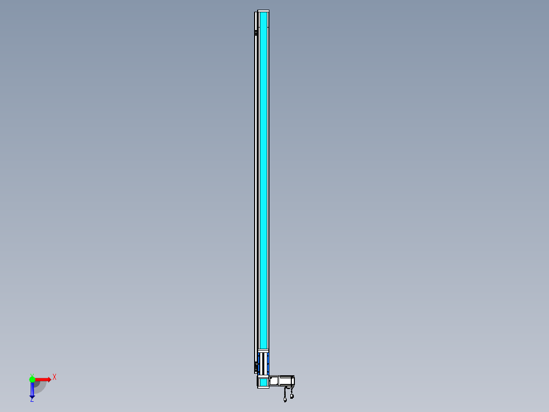 威洛博LB.GB同步带传动--欧规系列LB6A-L130-S1850-BL俯视图