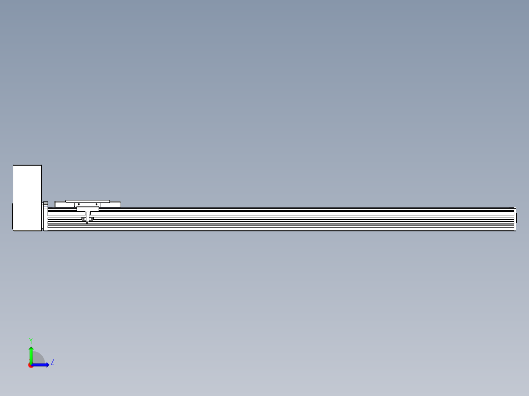 同步带全封闭直线模组TPA-HCB-110D-90-L850-RU-Y-P40-N3左视图