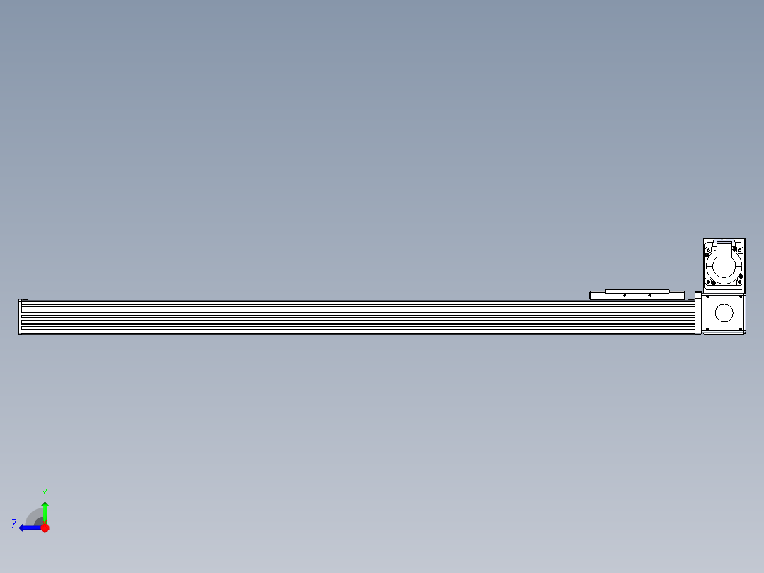 同步带全封闭直线模组TPA-HCB-110D-90-L850-RU-Y-P40-N3右视图