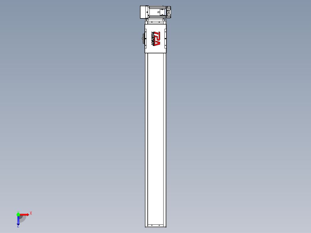 同步带全封闭直线模组TPA-HCB-110D-90-L850-RU-Y-P40-N3俯视图