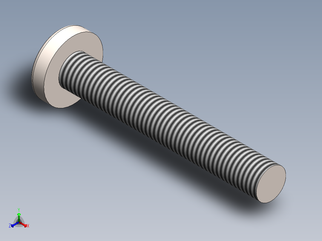 螺丝 M6 十字盘头-M6x40 Screw head.SLDPRT正等轴测图