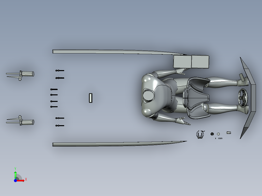 电动快艇前视图