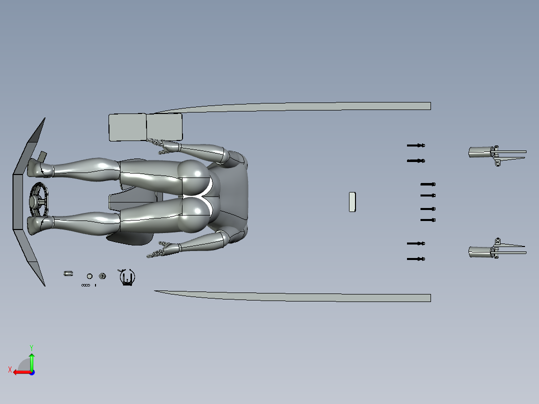 电动快艇后视图