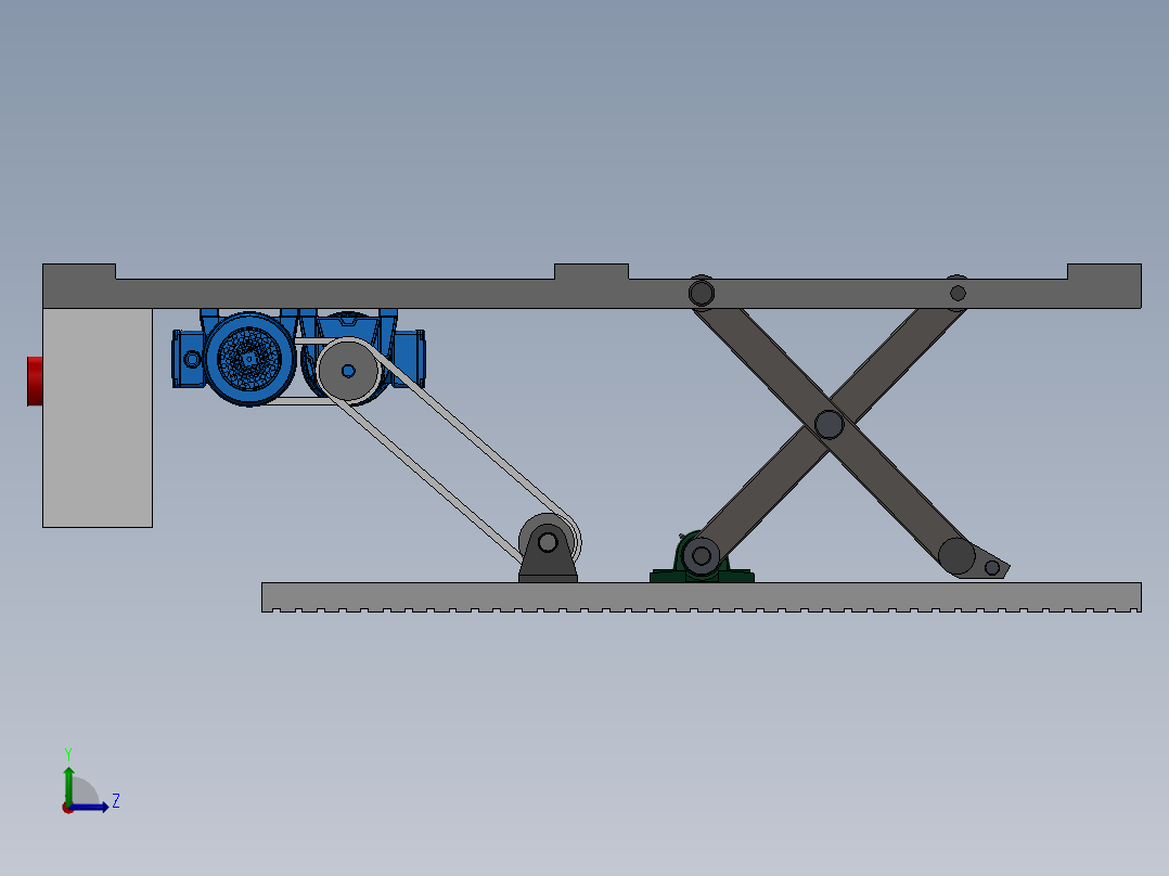 大吨位升降车sw17可编辑左视图