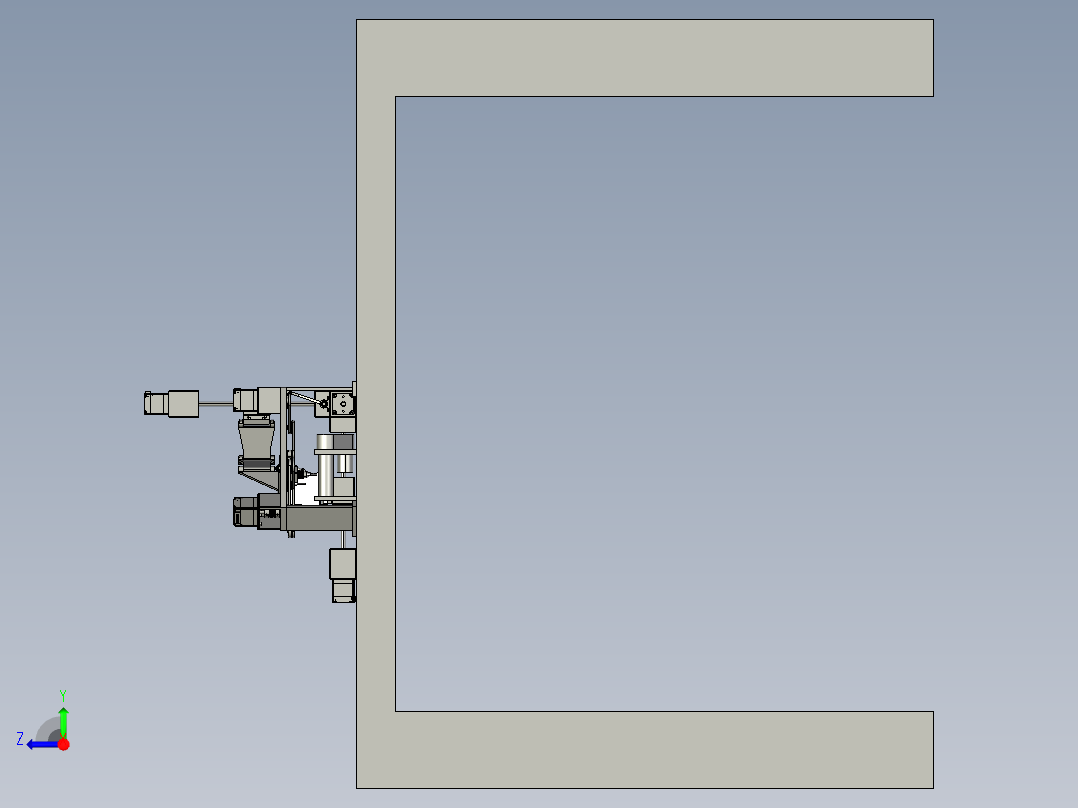 并联机器人robotic-cell-for-electronics-assembling STP IGS右视图