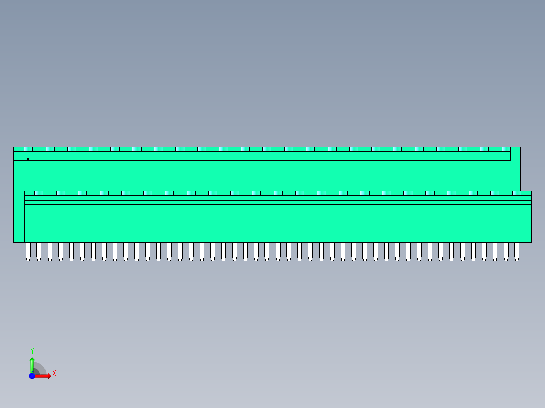 DEGSON 2EDG 系列 5.0mm 可插拔接线端子组-2EDGVTC-5.0-46P-14-00AH前视图