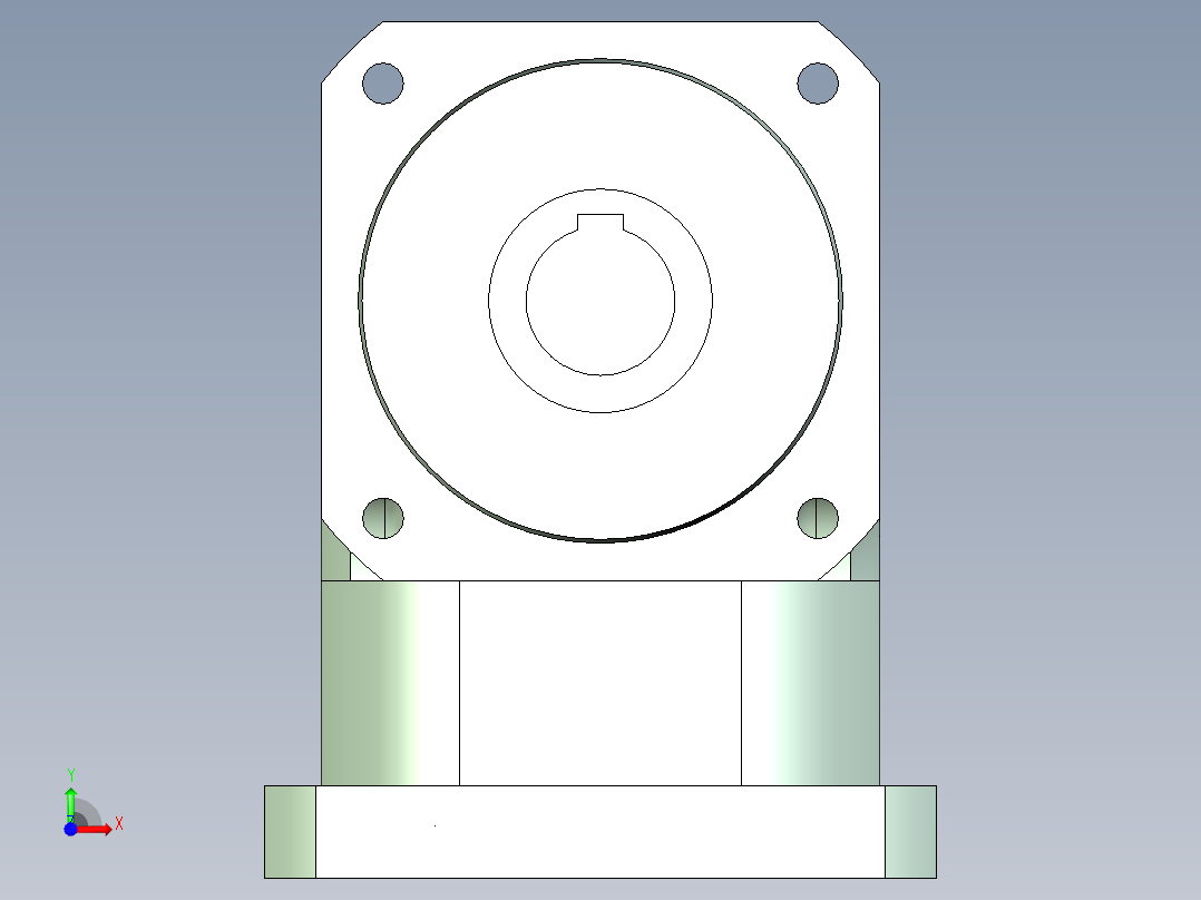 直齿孔ZPLX142-L2 35-114.3-200-M12.stp前视图