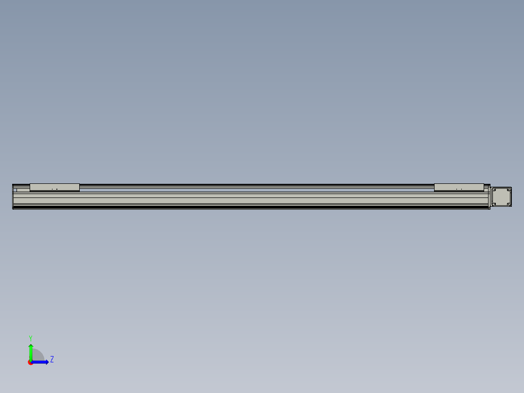 直线模组LHB21-L40-S1850-R(B)设计图纸左视图