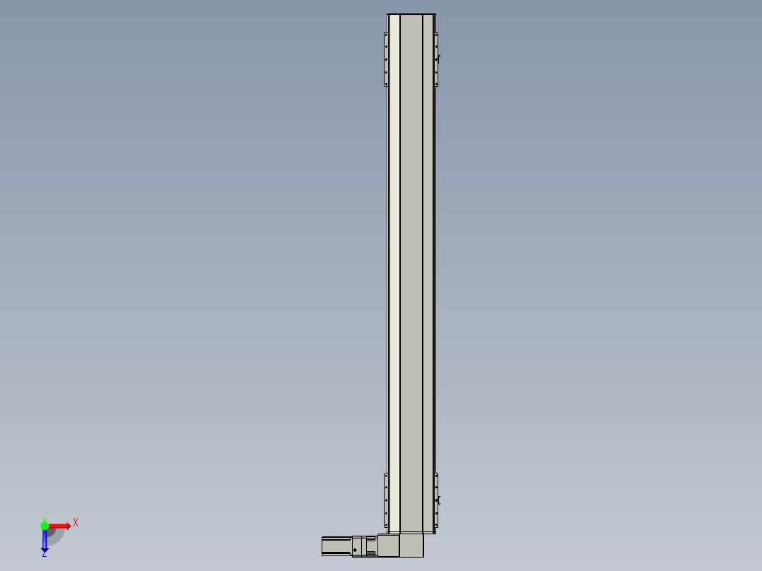 直线模组LHB21-L40-S1850-R(B)设计图纸俯视图