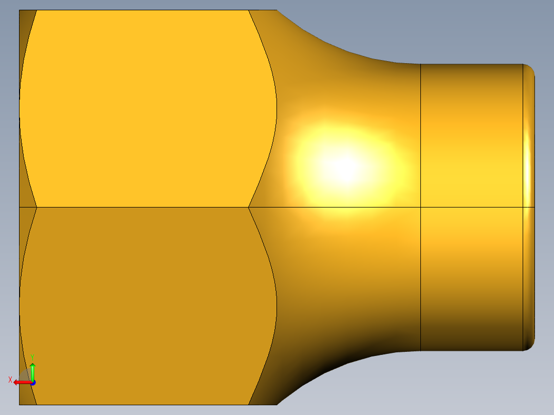 扩口式工业通用硬管接头Long Forged Nut 14FL-6后视图