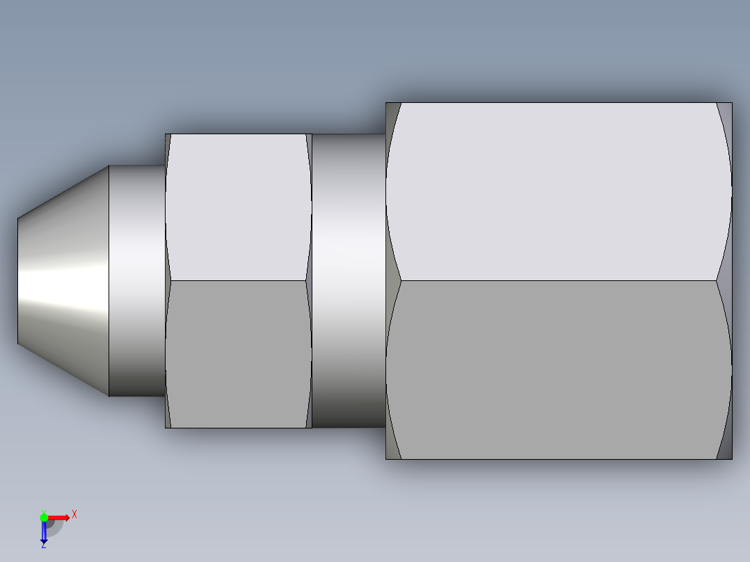 卡套式工业通用硬管接头EO_Weld_connector_AS06S71俯视图