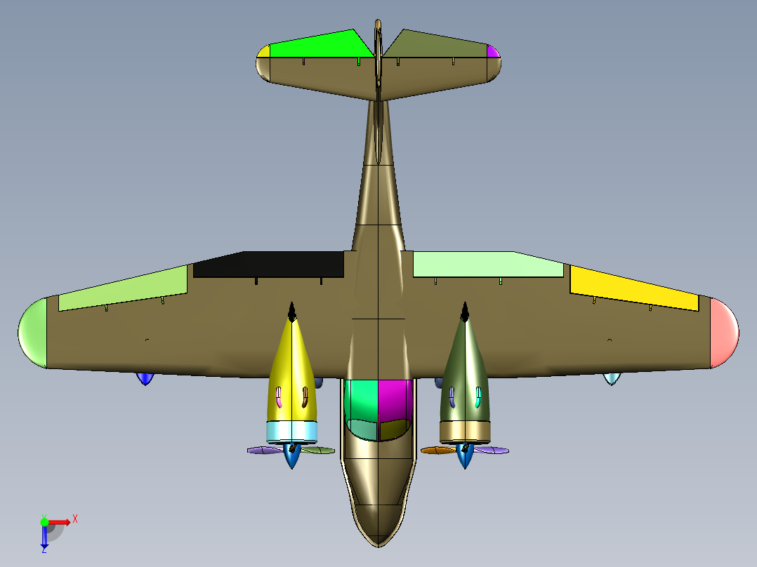 格鲁曼水上鸭子飞机俯视图