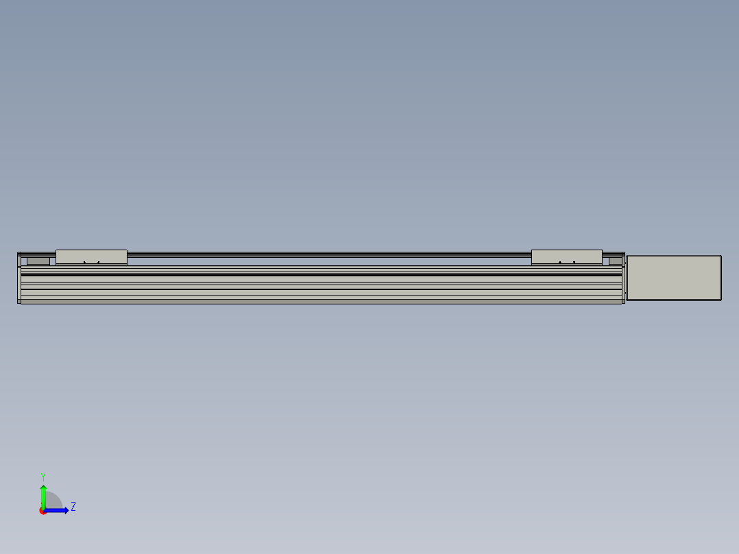 直线模组WG-LHB12-S700-BL设计图纸左视图