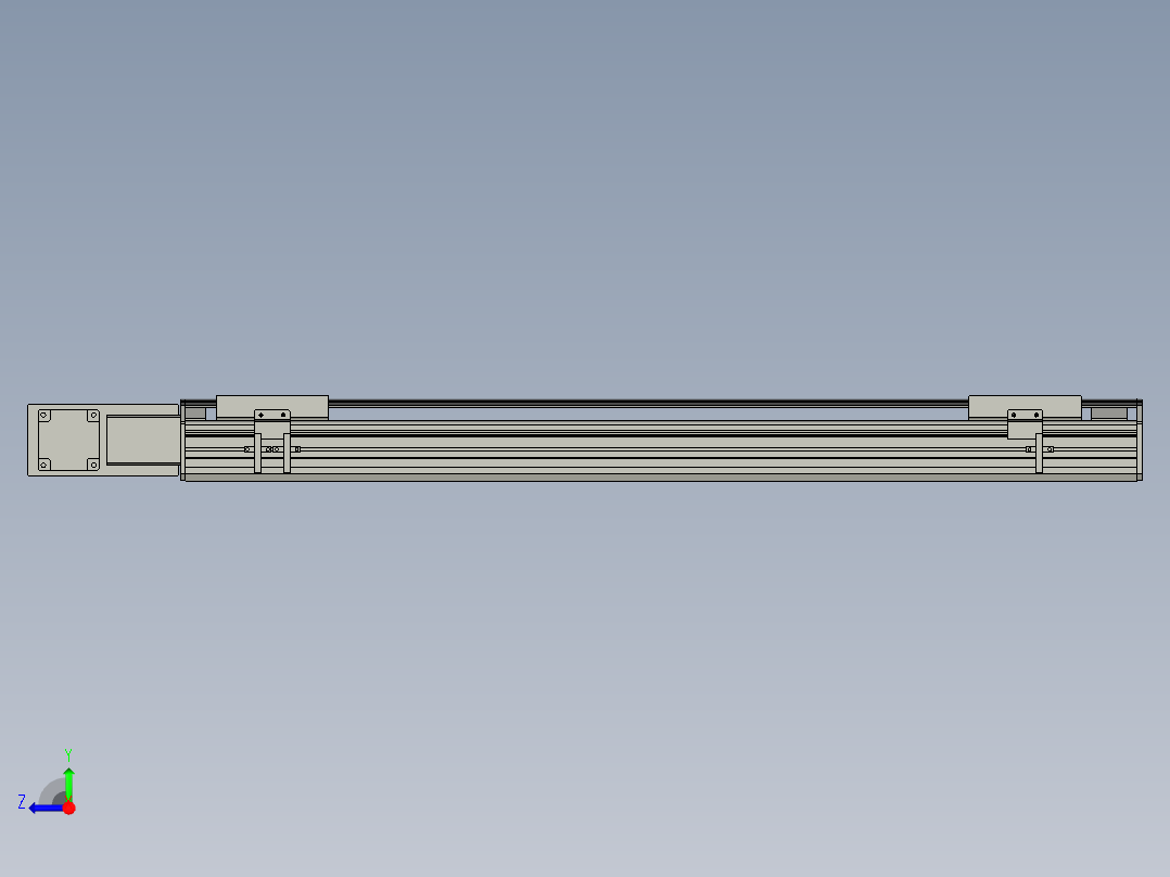 直线模组WG-LHB12-S700-BL设计图纸右视图