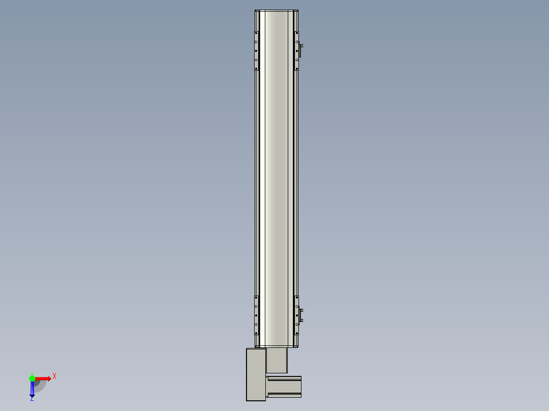 直线模组WG-LHB12-S700-BL设计图纸俯视图