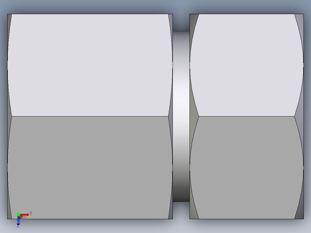 卡套式工业通用硬管接头EO_Swivel_connector_GAI22LRCF俯视图