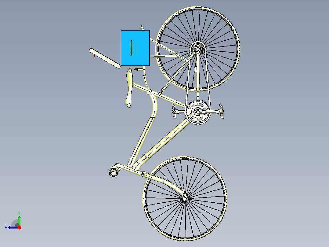 带食品盒自行车右视图