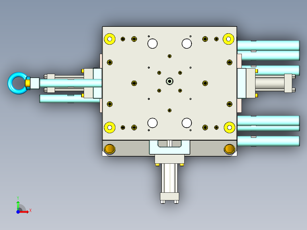 气缸机构前视图