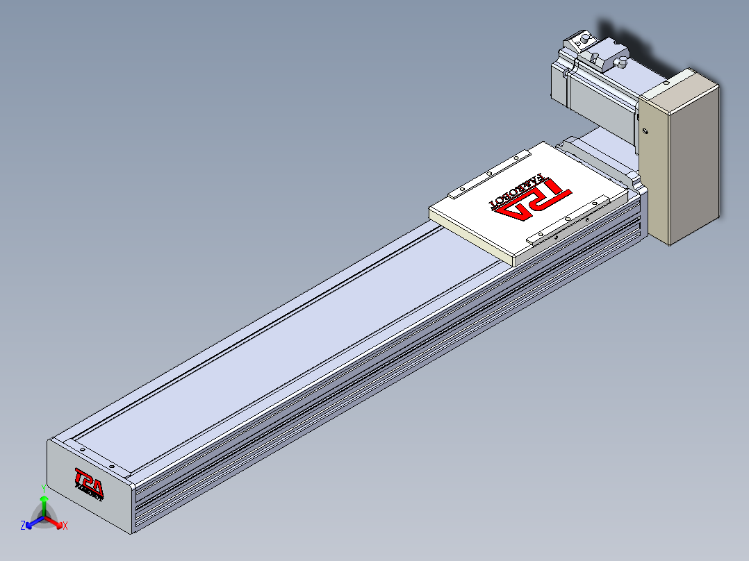 同步带全封闭直线模组TPA-HCB-110D-90-L450-LU-C-P40-N3正等轴测图